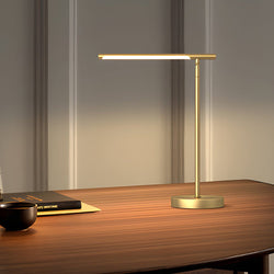 Adjustable Copper & Brass LED Desk Lamp - Modern Home Office Lighting Solution