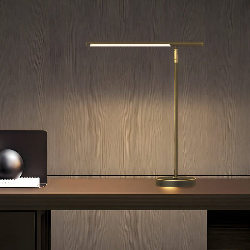 Adjustable Copper & Brass LED Desk Lamp - Modern Home Office Lighting Solution