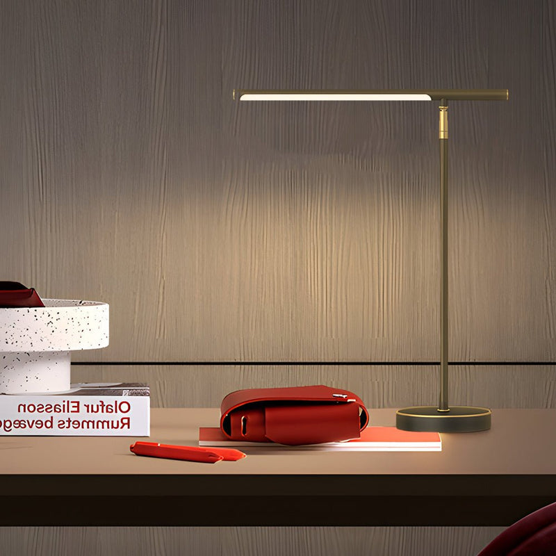 Adjustable Copper & Brass LED Desk Lamp - Modern Home Office Lighting Solution
