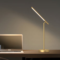 Adjustable Copper & Brass LED Desk Lamp - Modern Home Office Lighting Solution