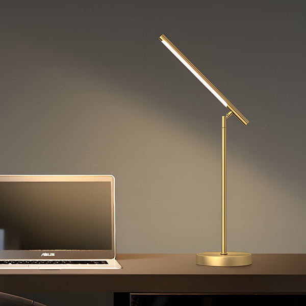 Adjustable Copper & Brass LED Desk Lamp - Modern Home Office Lighting Solution