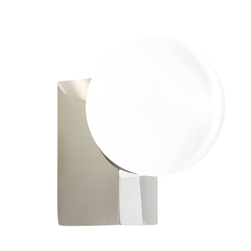 Dimmable Cream White Glass Ball LED Wall Light - Elegant Modern Lighting Fixture for Home Decor