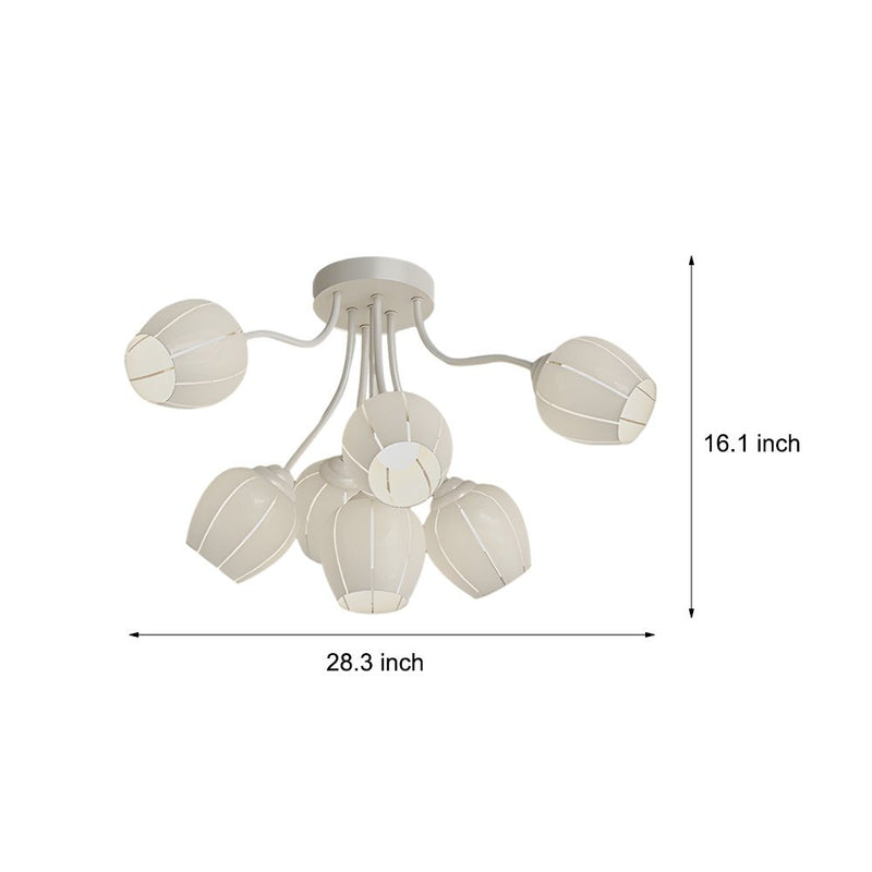 Elegant 7-Head French Style Chandelier Light with Three-Step Dimming - Perfect for Home Decor