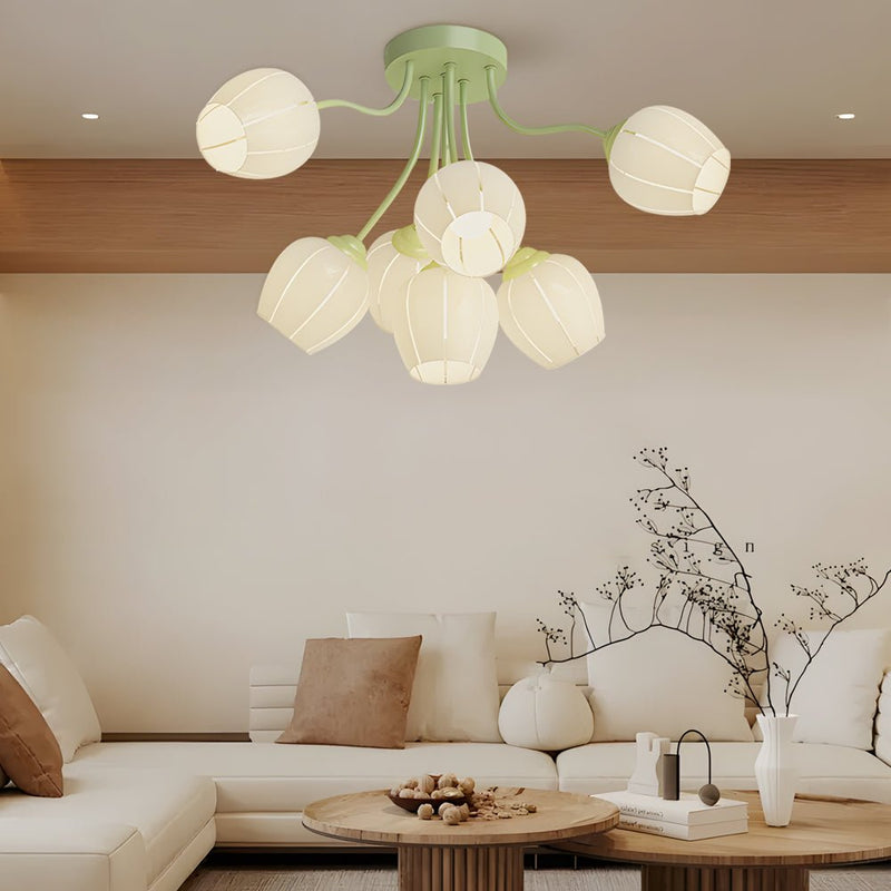 Elegant 7-Head French Style Chandelier Light with Three-Step Dimming - Perfect for Home Decor