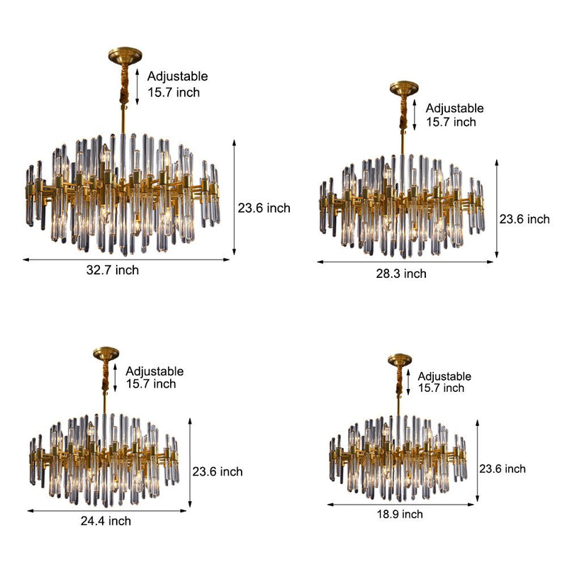 Customizable Post-Modern Copper Chandelier with Creative Glass Tube Design - Unique Lighting Fixture