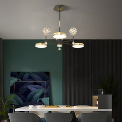Modern Creative Round Star Ball Ceiling Light Fixture - Three-Step Dimming, Stylish Design for Home Decor