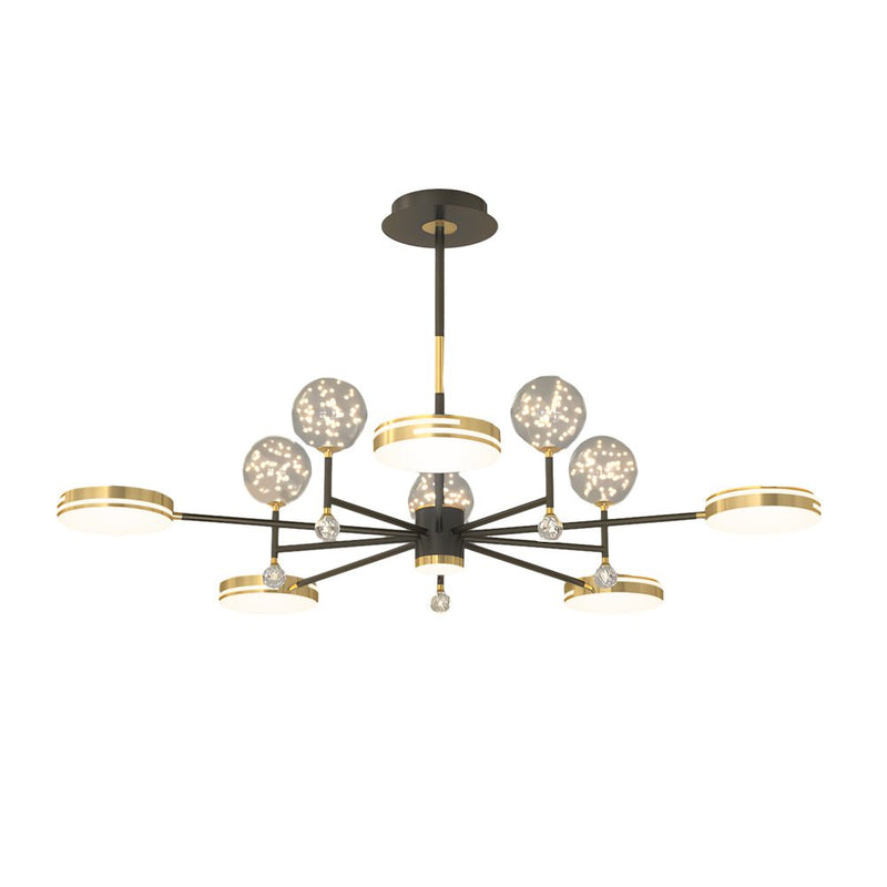 Modern Creative Round Star Ball Ceiling Light Fixture - Three-Step Dimming, Stylish Design for Home Decor