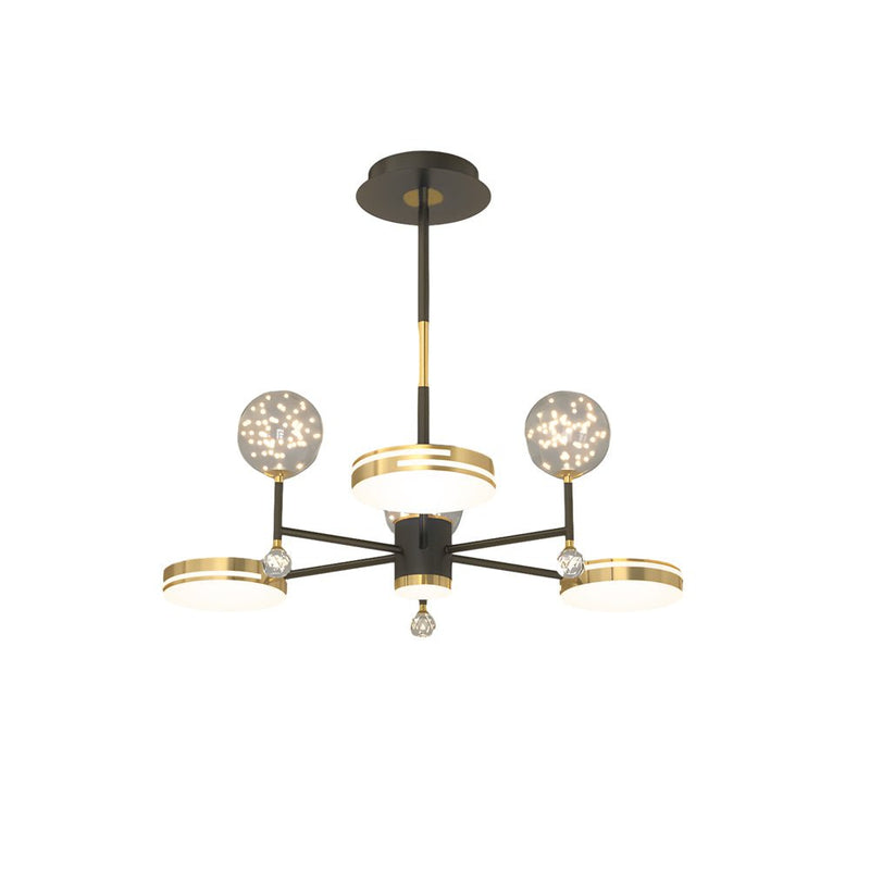 Modern Creative Round Star Ball Ceiling Light Fixture - Three-Step Dimming, Stylish Design for Home Decor