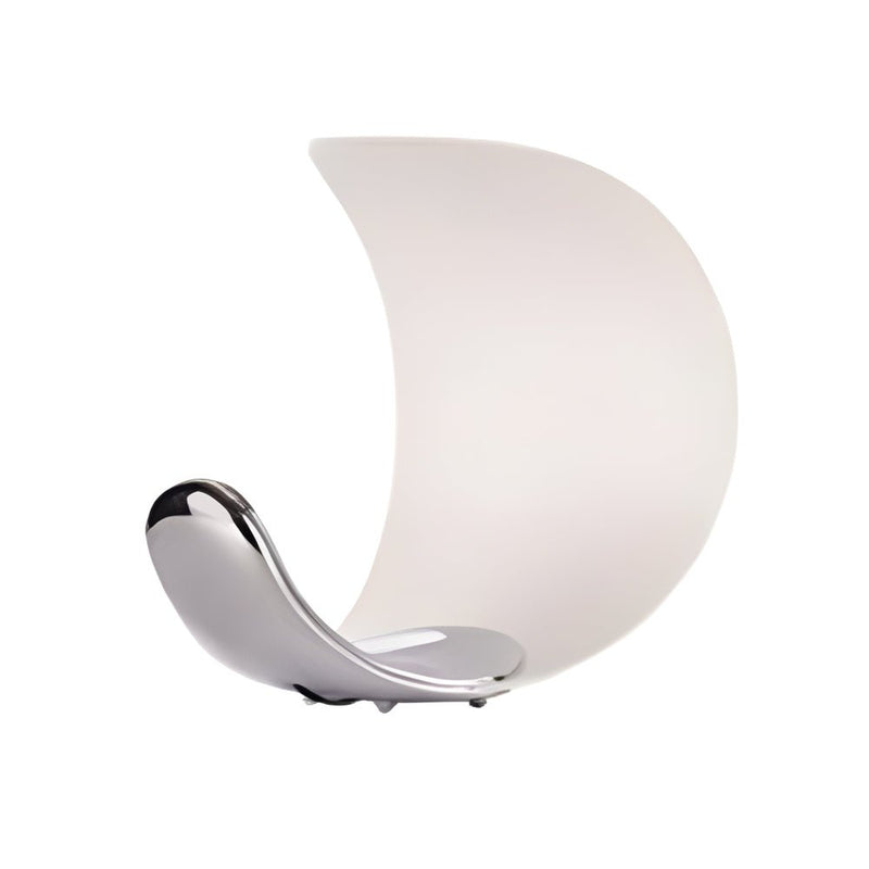 Modern Curl Polished Silver Chrome LED Table Lamp with Touch Control - Stylish Lighting for Home & Office