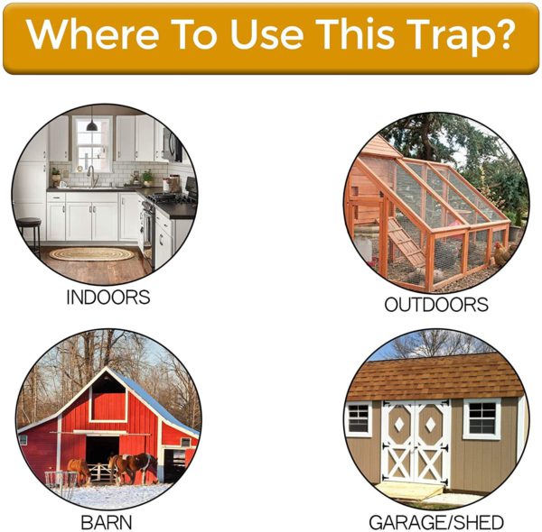 Premium Bucket Lid Mouse Trap - Effective, Reusable Rodent Control Solution for Home and Garden
