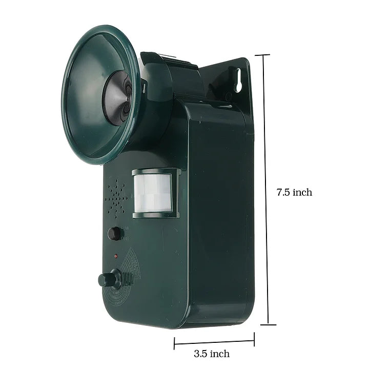5000 sqft Ultrasonic Cordless Pest Repeller - Safe Outdoor Solution for Repelling Various Animals (9V DC)