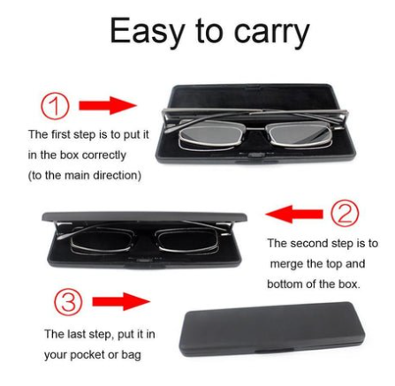 Compact Folding Reading Glasses for Men and Women - Lightweight & Portable Eyewear