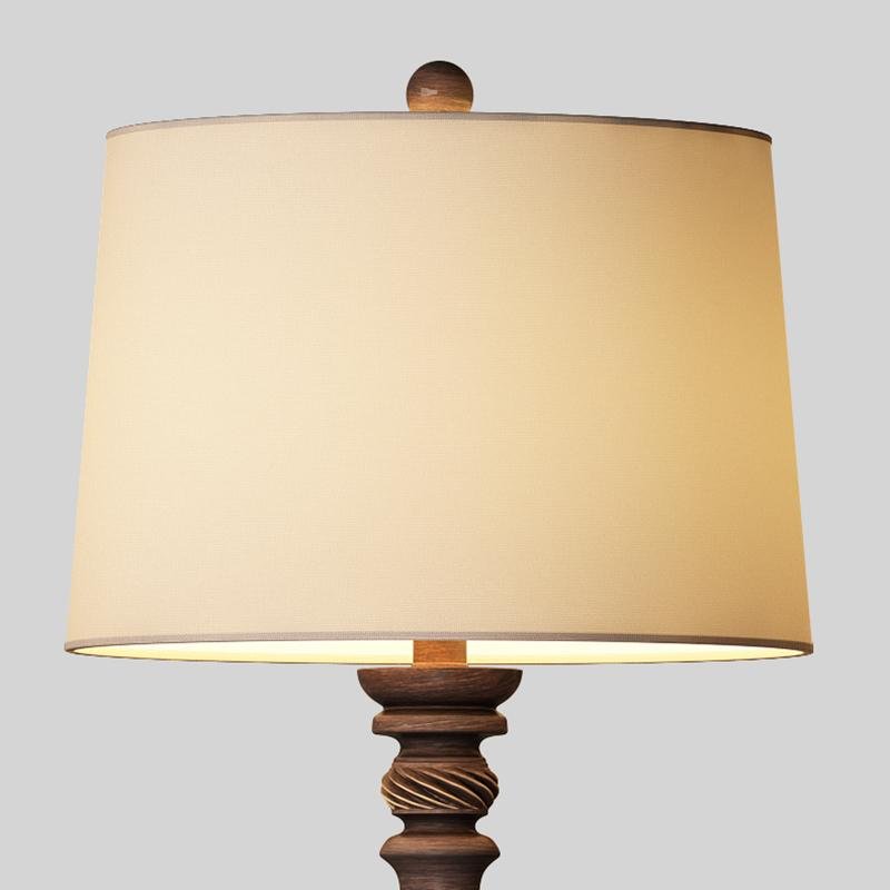 24-Inch Rustic Bronze Traditional Table Lamp - Elegant Resin Design for Home Decor