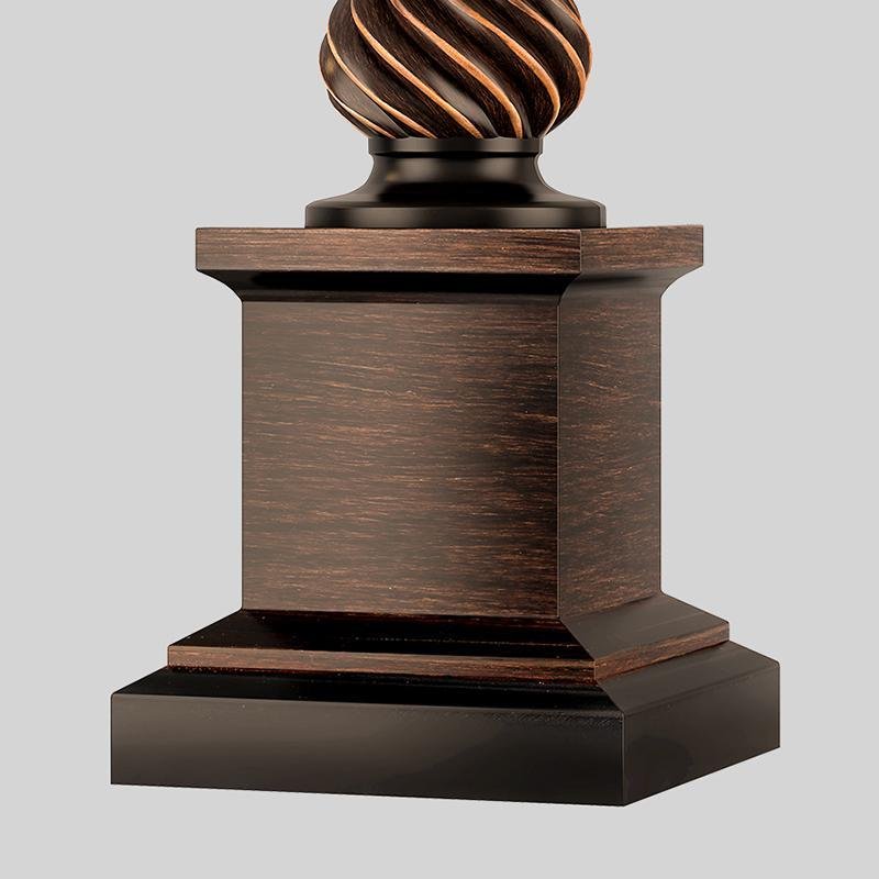 24-Inch Rustic Bronze Traditional Table Lamp - Elegant Resin Design for Home Decor