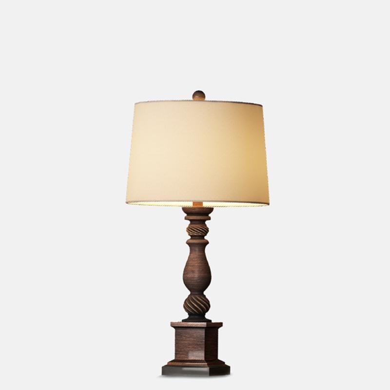 24-Inch Rustic Bronze Traditional Table Lamp - Elegant Resin Design for Home Decor