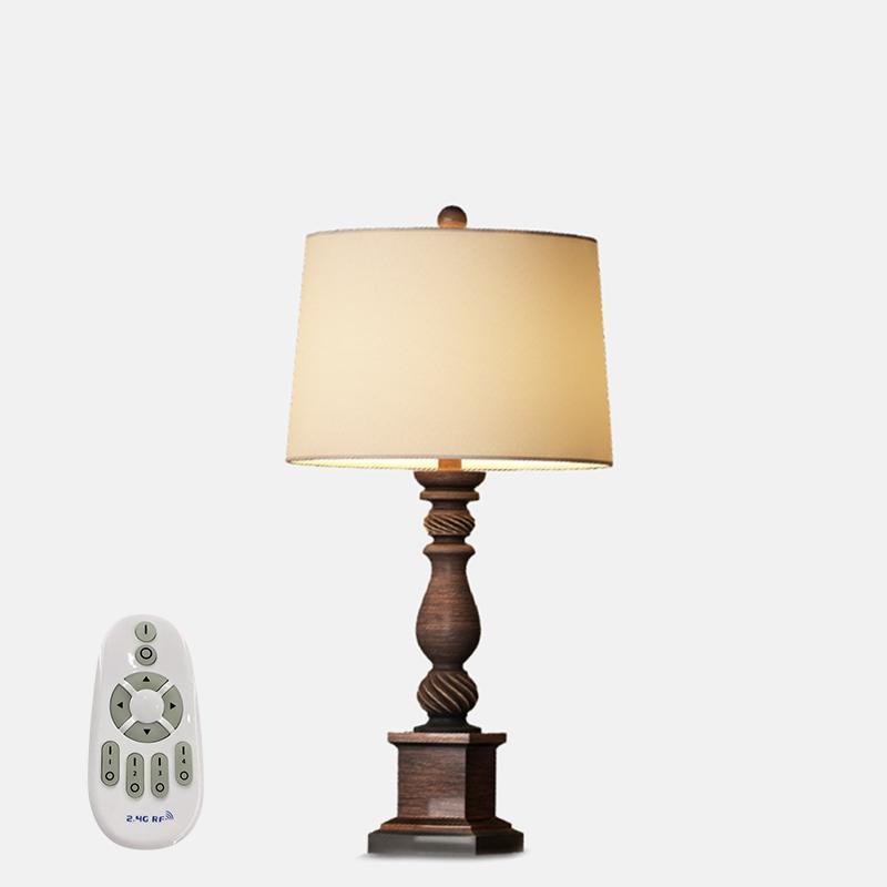24-Inch Rustic Bronze Traditional Table Lamp - Elegant Resin Design for Home Decor