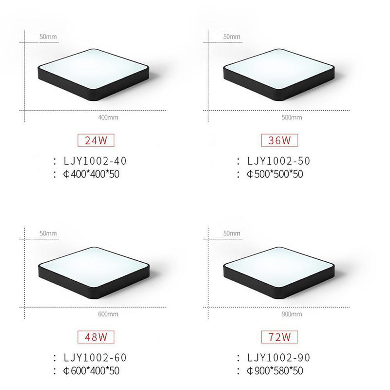 Square LED Flush Mount Ceiling Light - Modern Kids & Baby Room Lighting for Living Room & Bedroom