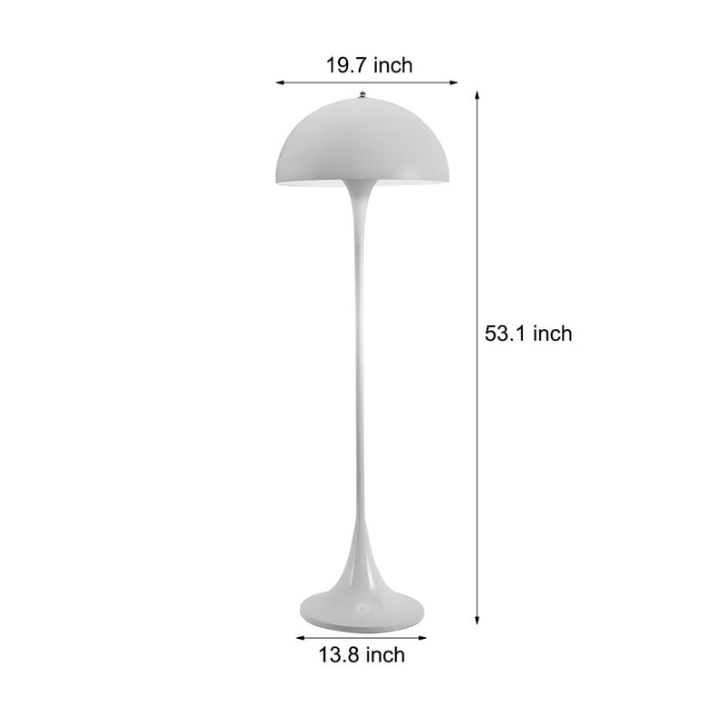 Modern Dimmable White Mushroom Dome Floor Lamp - Stylish Downlight for Home Decor