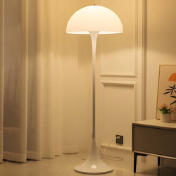 Modern Dimmable White Mushroom Dome Floor Lamp - Stylish Downlight for Home Decor