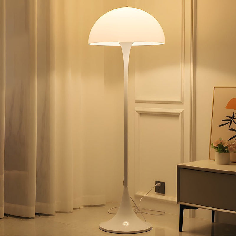Modern Dimmable White Mushroom Dome Floor Lamp - Stylish Downlight for Home Decor