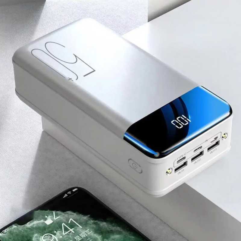 70,000mAh High-Capacity Power Bank - Super Fast Charging for Mobile Phones, Tablets, and Laptops - Portable External Battery Pack