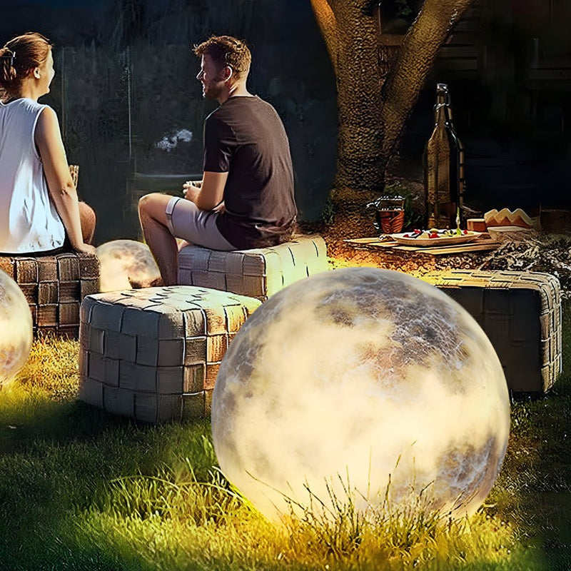 Dreamy Moon Waterproof Glass Outdoor Lawn Light - Luminous Garden Lamp for Enchanting Ambiance