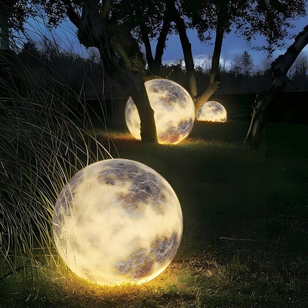 Dreamy Moon Waterproof Glass Outdoor Lawn Light - Luminous Garden Lamp for Enchanting Ambiance