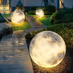 Dreamy Moon Waterproof Glass Outdoor Lawn Light - Luminous Garden Lamp for Enchanting Ambiance