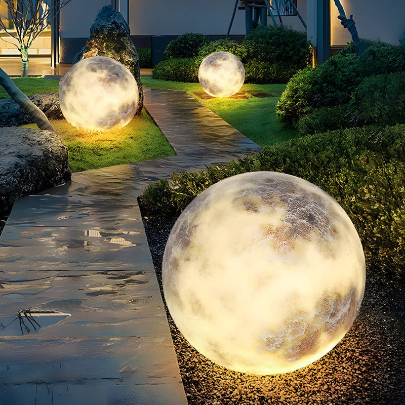 Dreamy Moon Waterproof Glass Outdoor Lawn Light - Luminous Garden Lamp for Enchanting Ambiance