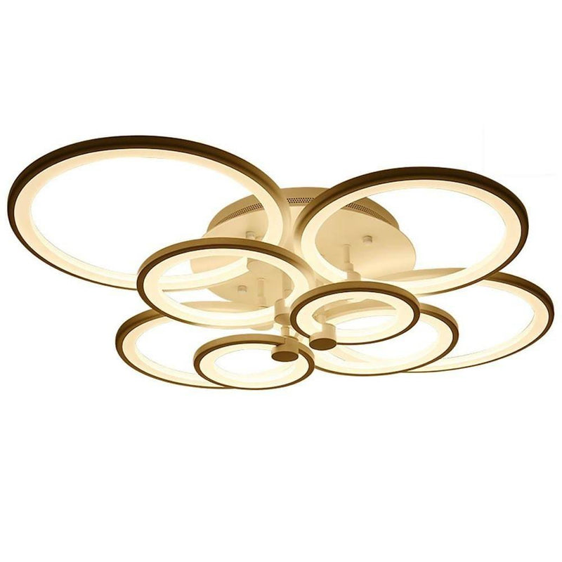 Elegant Semi Flush Mount Ceiling Light - Unique Overlapping Rings Design for Modern Home Decor