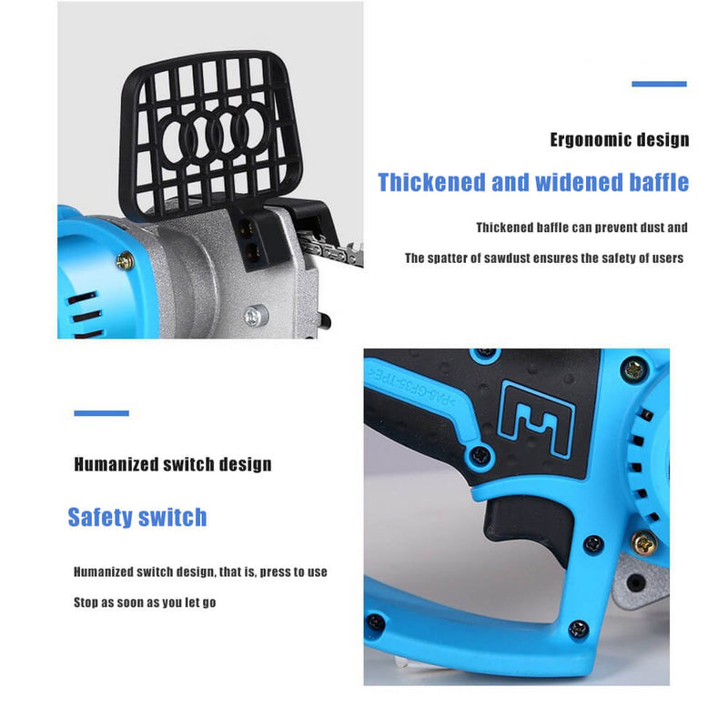 8-Inch & 10-Inch Electric Cordless Chainsaw Kit with 2 Batteries - Lightweight, Powerful & Easy to Use
