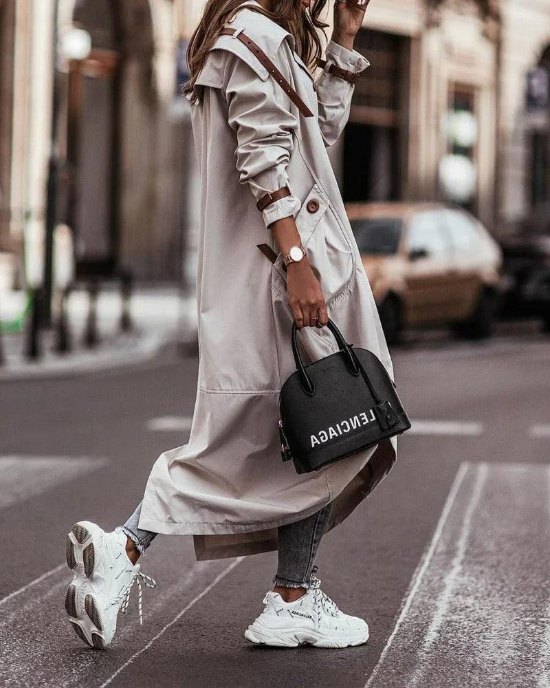 Chic Lightweight Waterproof Spring Coat - Stylish Long Design for All Weather Protection, Perfect for Rainy Days and Cool Breezes