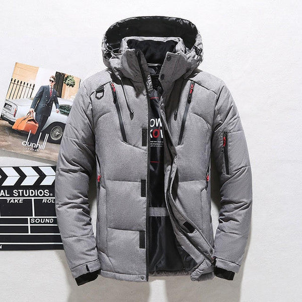Men's Thermal Duck Down Jacket - Lightweight, Insulated Winter Coat for Ultimate Warmth & Comfort