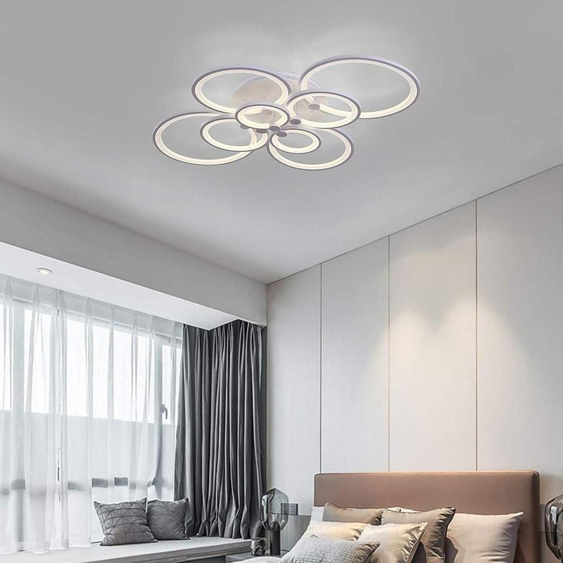 Elegant Semi Flush Mount Ceiling Light - Unique Overlapping Rings Design for Modern Home Decor