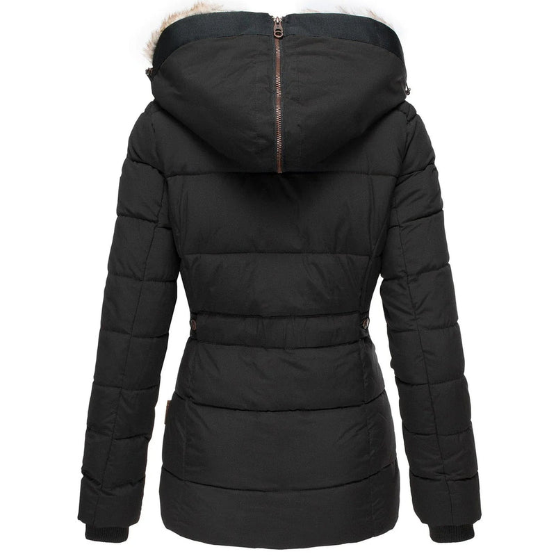 Women's Slim Fit Hooded Puffer Jacket - Stylish, Warm Winter Outerwear for Ultimate Comfort