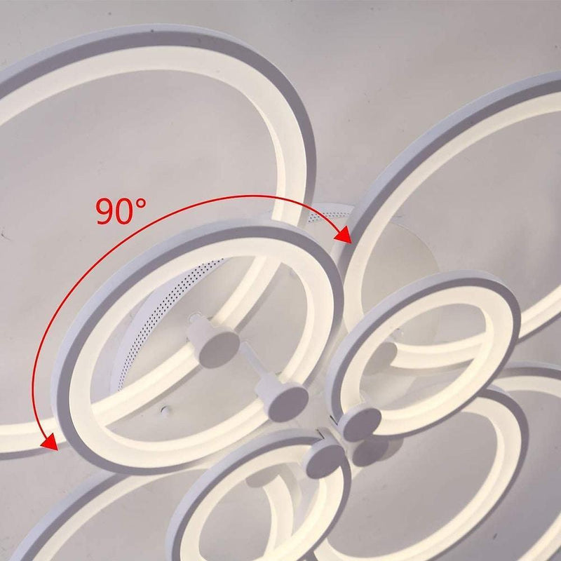 Elegant Semi Flush Mount Ceiling Light - Unique Overlapping Rings Design for Modern Home Decor