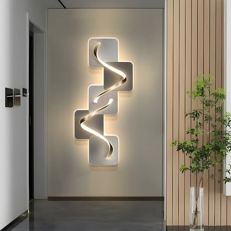 Geometric LED Wall Art Light - USB-Powered Decorative Wall Painting for Modern Home Decor