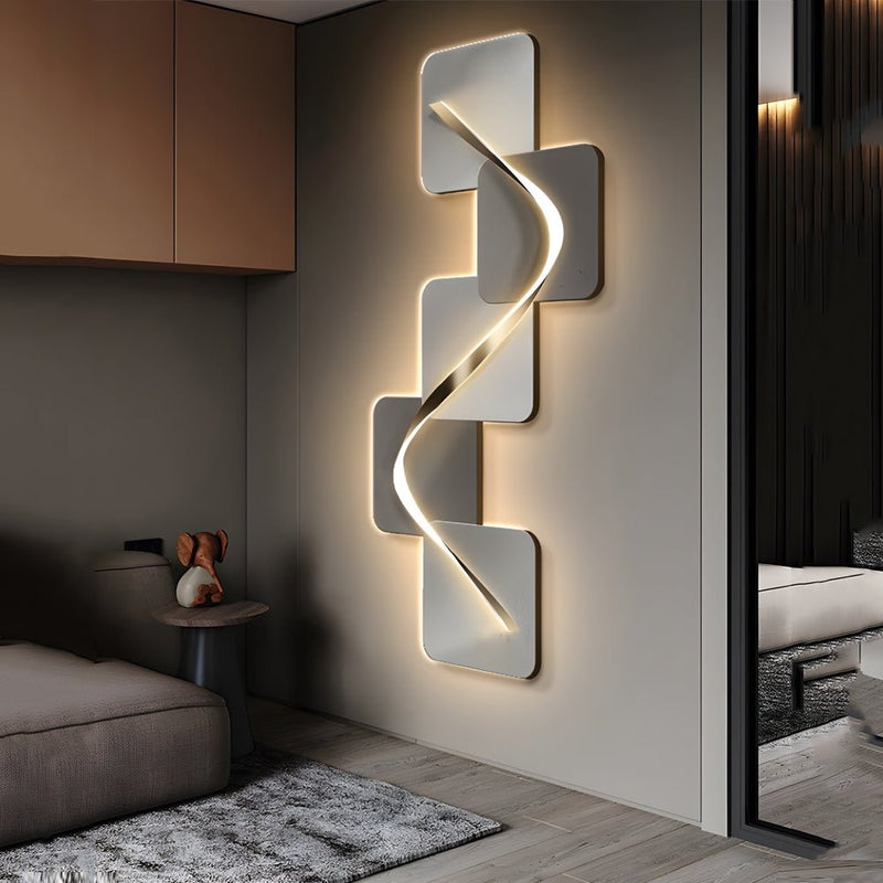 Geometric LED Wall Art Light - USB-Powered Decorative Wall Painting for Modern Home Decor