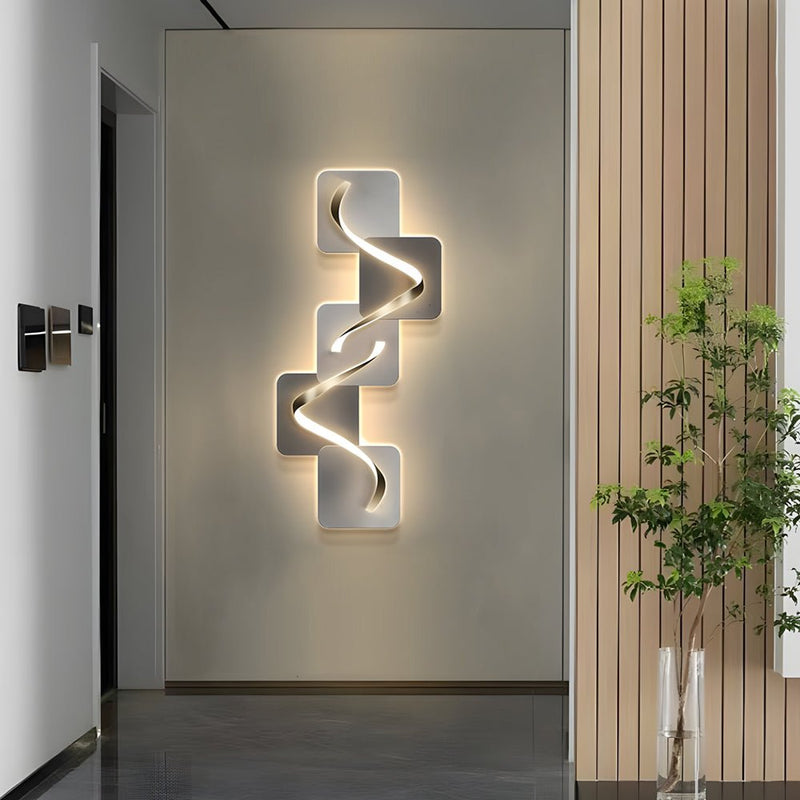 Geometric LED Wall Art Light - USB-Powered Decorative Wall Painting for Modern Home Decor