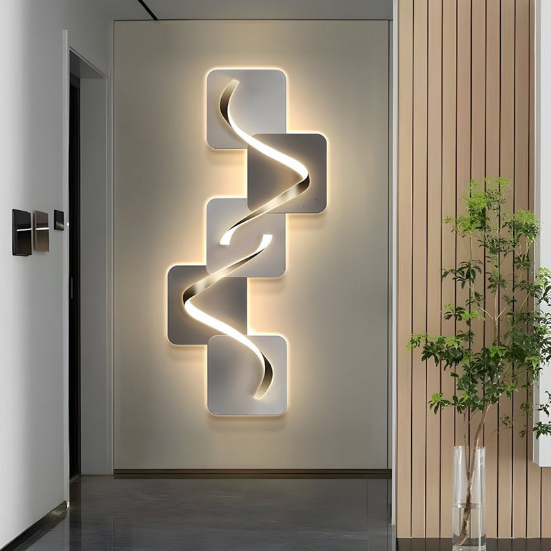 Geometric LED Wall Art Light - USB-Powered Decorative Wall Painting for Modern Home Decor