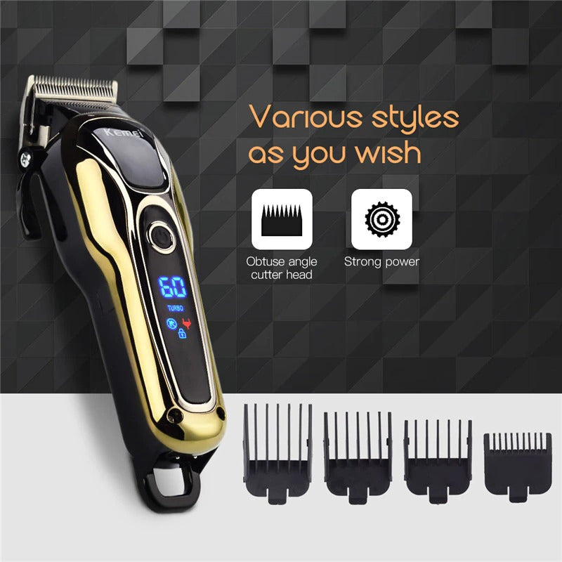 Luxury Professional Hair Clippers Set - Complete Grooming Kit for Salon-Quality Results