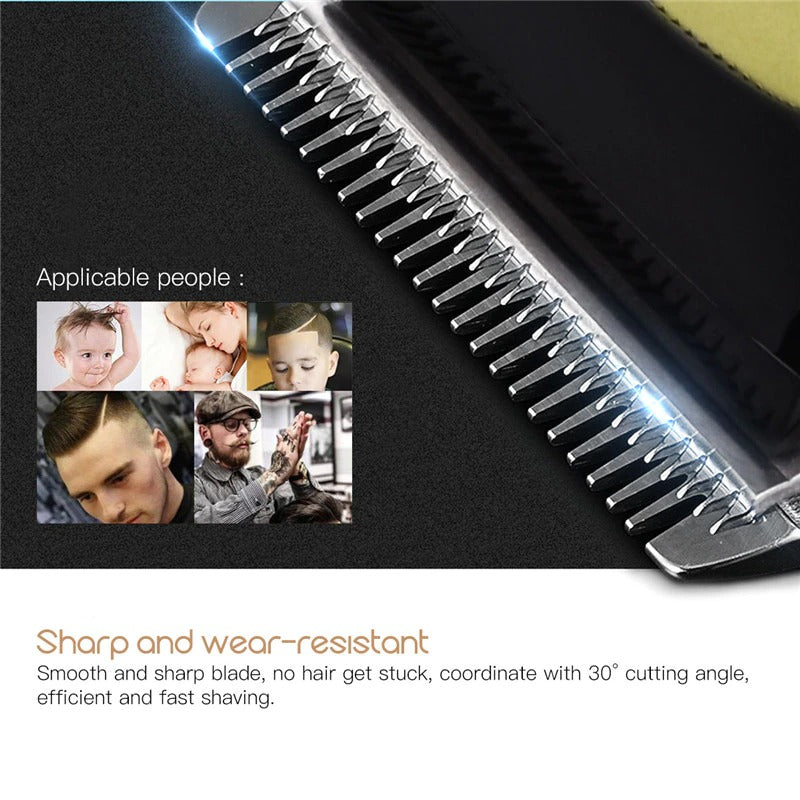 Luxury Professional Hair Clippers Set - Complete Grooming Kit for Salon-Quality Results