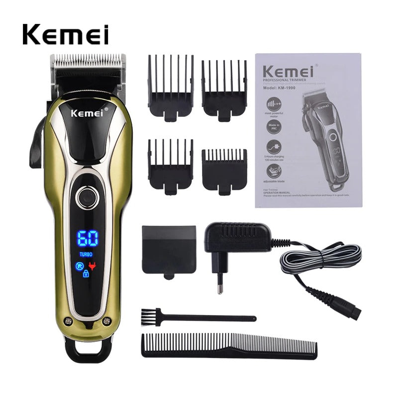 Luxury Professional Hair Clippers Set - Complete Grooming Kit for Salon-Quality Results