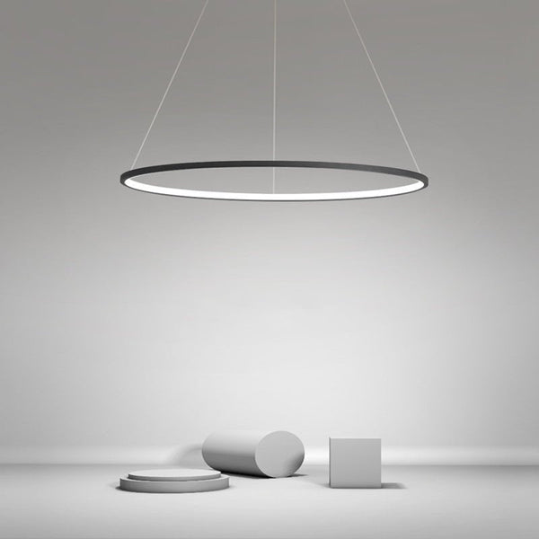 Modern Circle Linear Chandelier Ceiling Light - Sleek Design for Contemporary Spaces