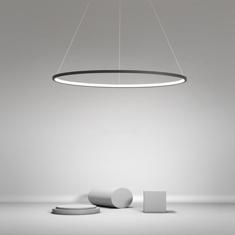 Modern Circle Linear Chandelier Ceiling Light - Sleek Design for Contemporary Spaces