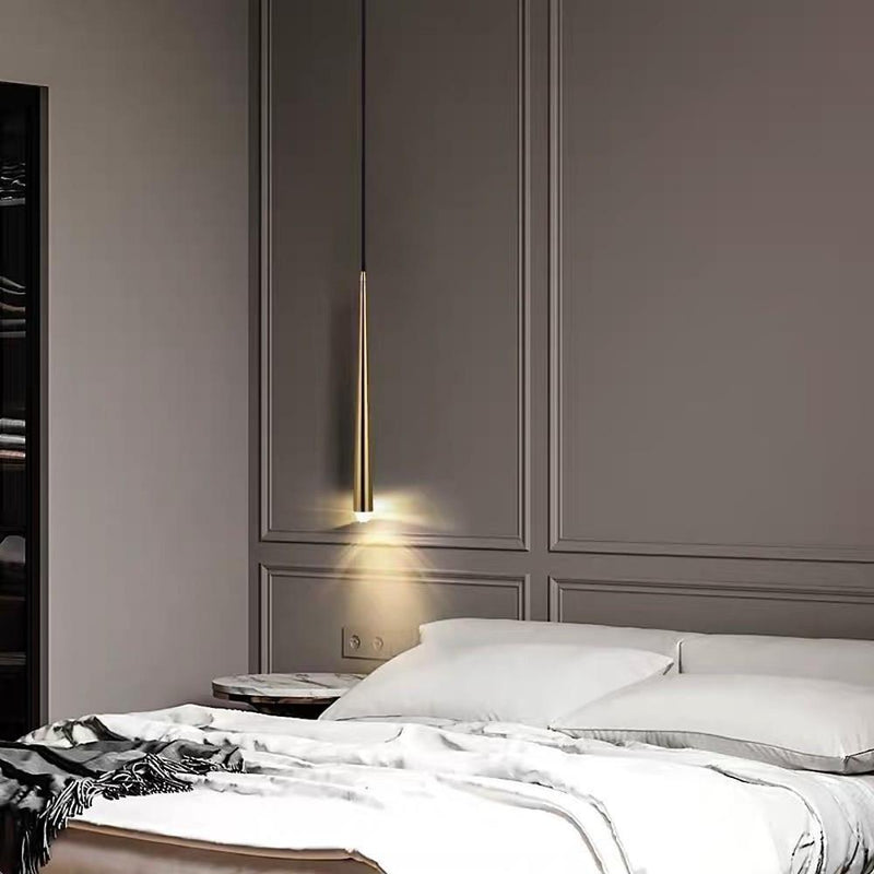 Modern Elongated Cylinder Island Pendant Light - Metal & Acrylic Kitchen Lighting Fixture