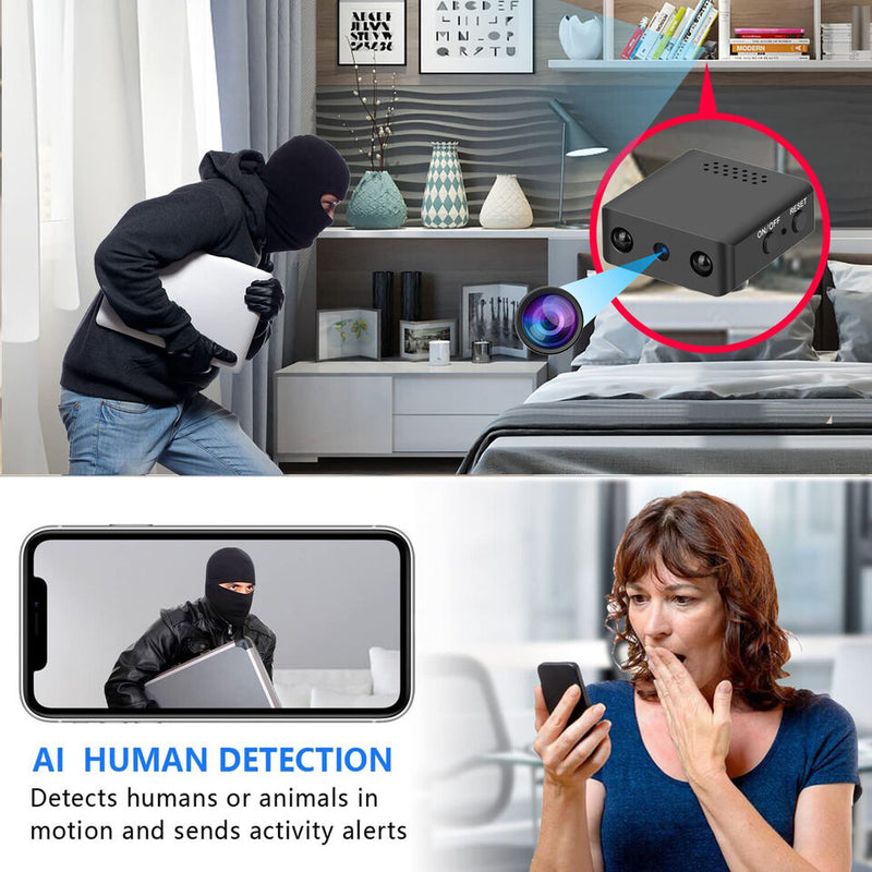 Micro HD WiFi Video Camera with Audio - Compact & High-Definition Surveillance Solution