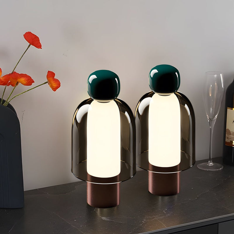 Humanoid LED Accent Table Lamp - Battery Operated, Stylish & Modern Design
