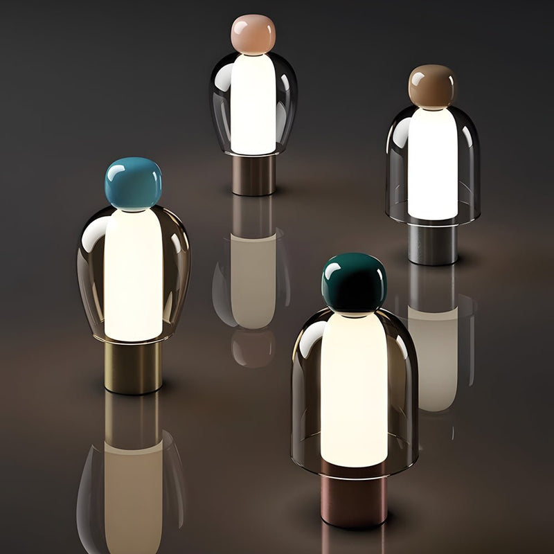 Humanoid LED Accent Table Lamp - Battery Operated, Stylish & Modern Design