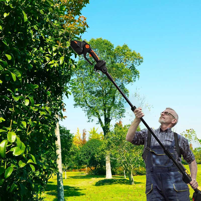 Versatile 4-in-1 Hedge Trimmer with Adjustable Extension Pole - Perfect for Pruning, Trimming, and Shaping
